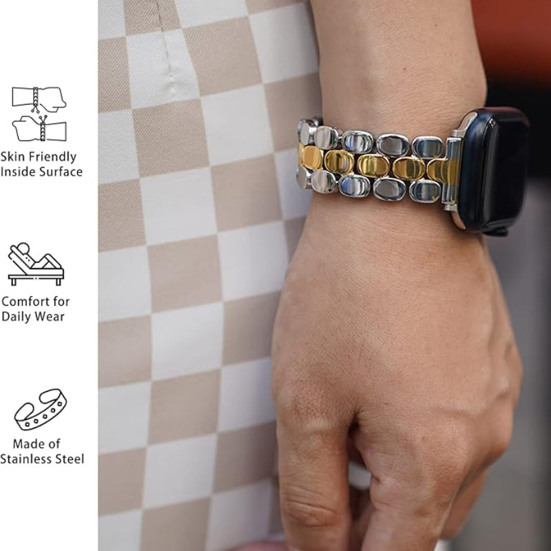 Classic Rounded Link Watch Band