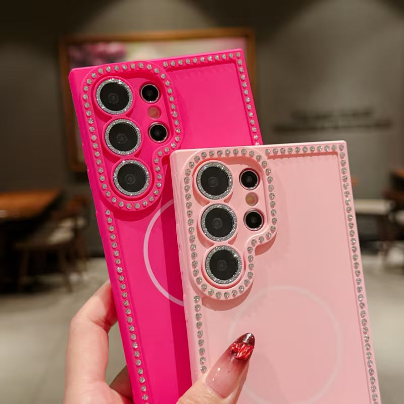 Hot Icon Diamond Frame MagSafe Case
