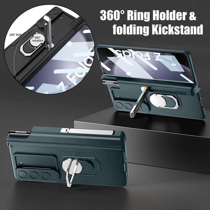Galaxy Z Fold Series Multi Function Rugged Ring Holder Kickstand Case