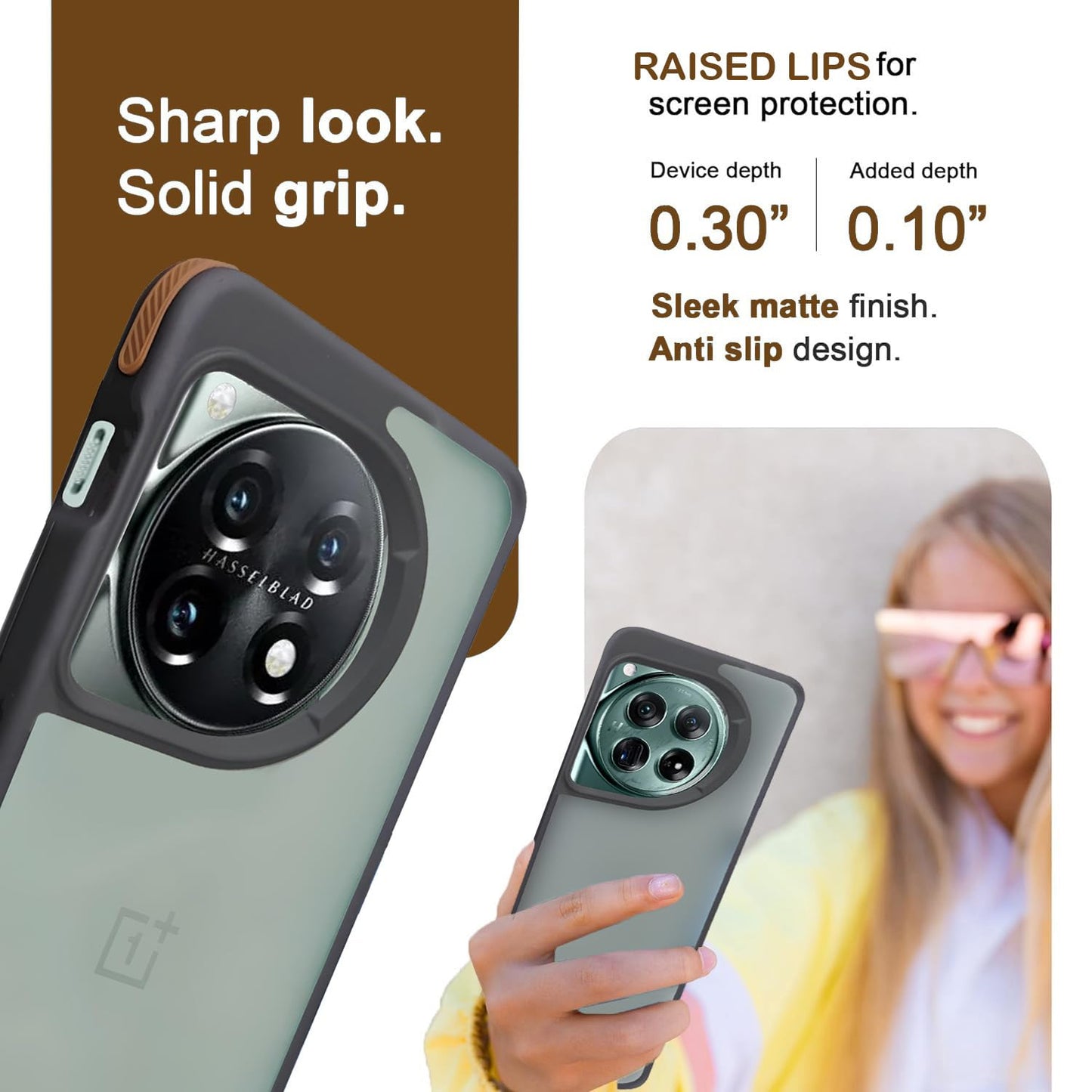 Frosted Ultra Matte Raised Edge Grippy Case - OnePlus