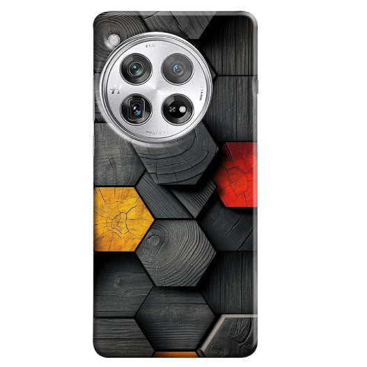 Black Hexagon Premium Printed Case - OnePlus