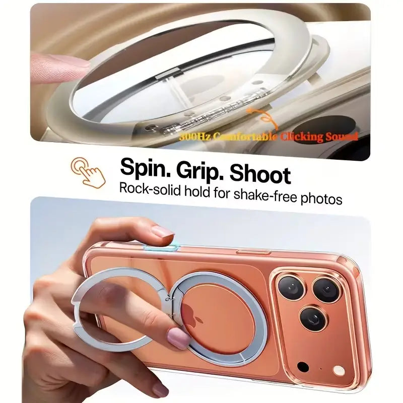 Elegant Magnetic Ring Protector Case