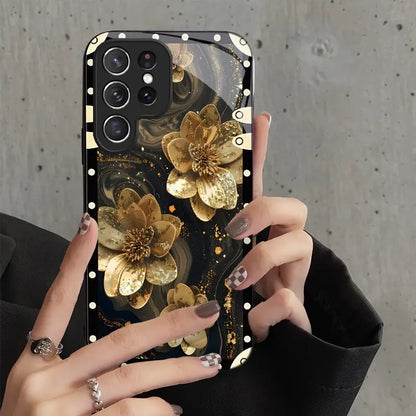 Opulent Golden Petal Luxe Case - Samsung