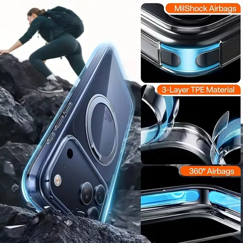 Elegant Magnetic Ring Protector Case