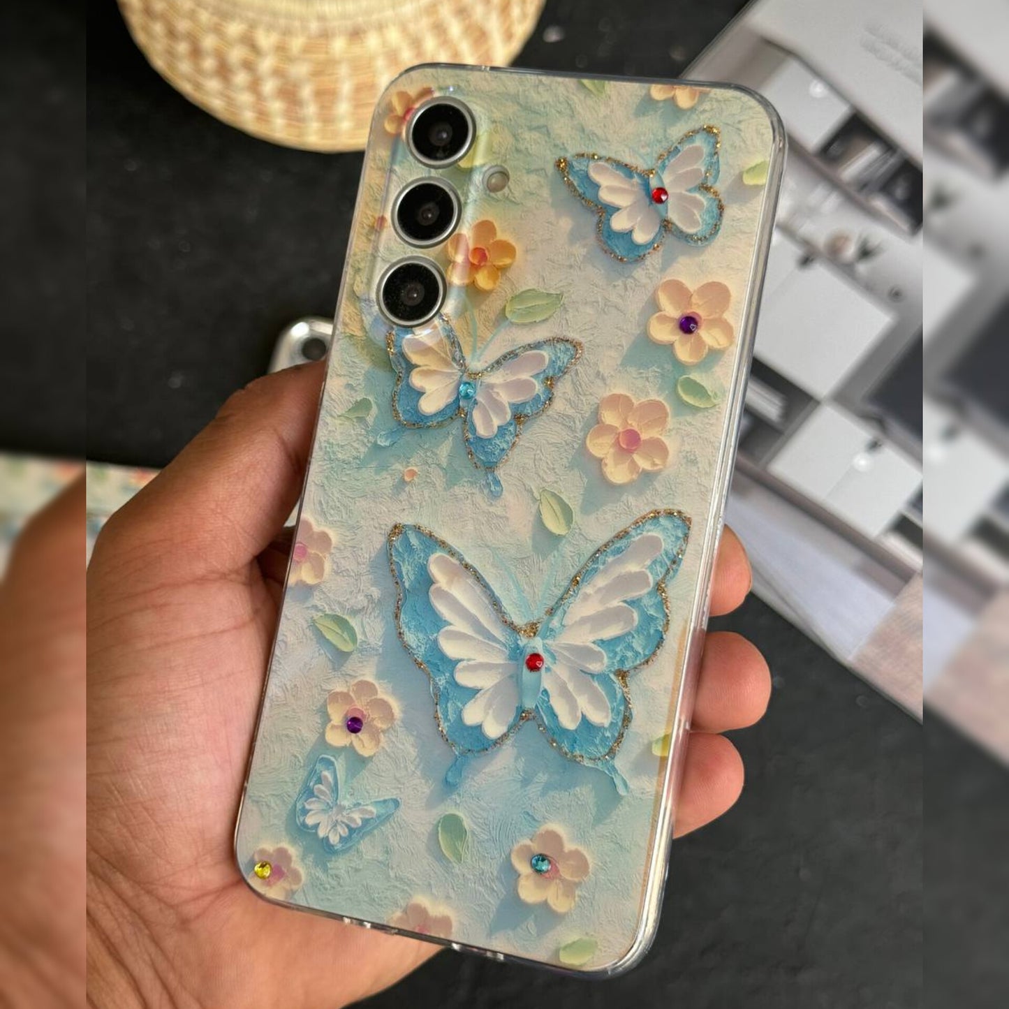 Butterfly and Chamomile Flower Case - Samsung