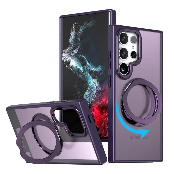 Rotating Magnetic Ring Stand Phone Case - Samsung