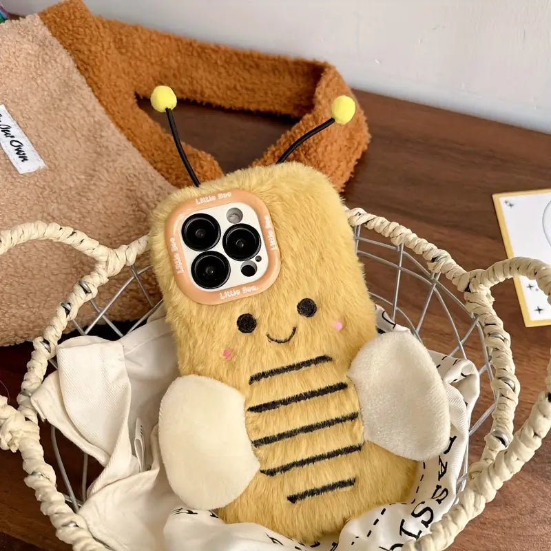 HoneyBee Hug Plush Phone Case