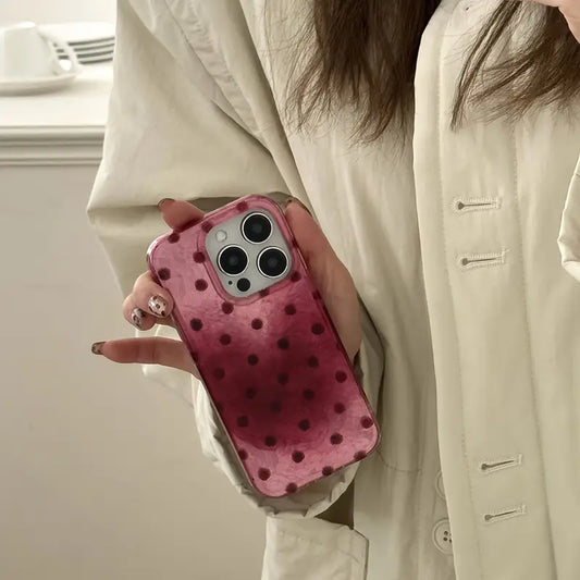Glossy Polka Dot Heart Case
