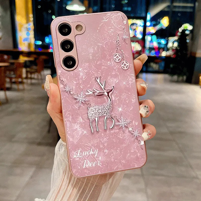 Diamond Blush Deer Case - Samsung