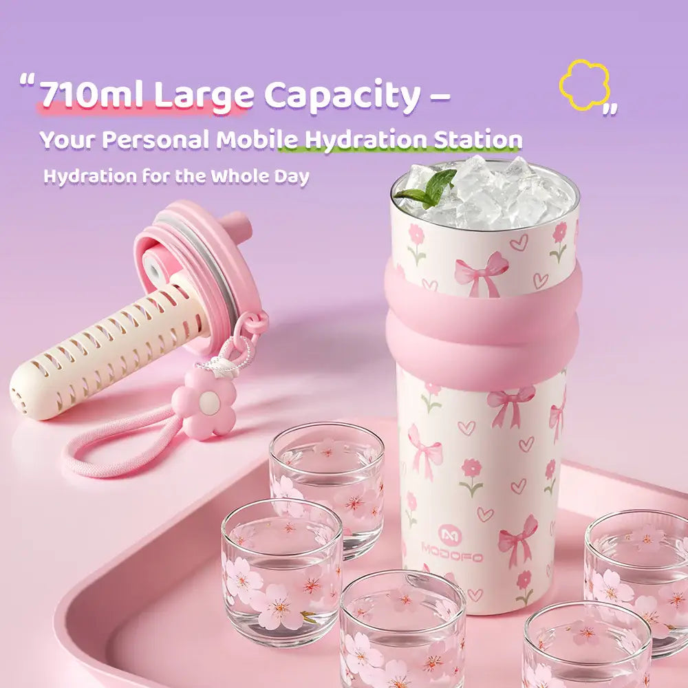 Daisy Bow Sip Thermal Tumbler