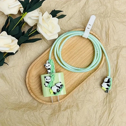 Green Bamboo Panda Charger Case