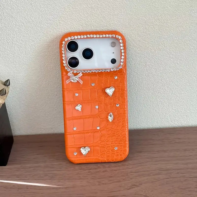 Croc Luxe Sparkle Hearts Case
