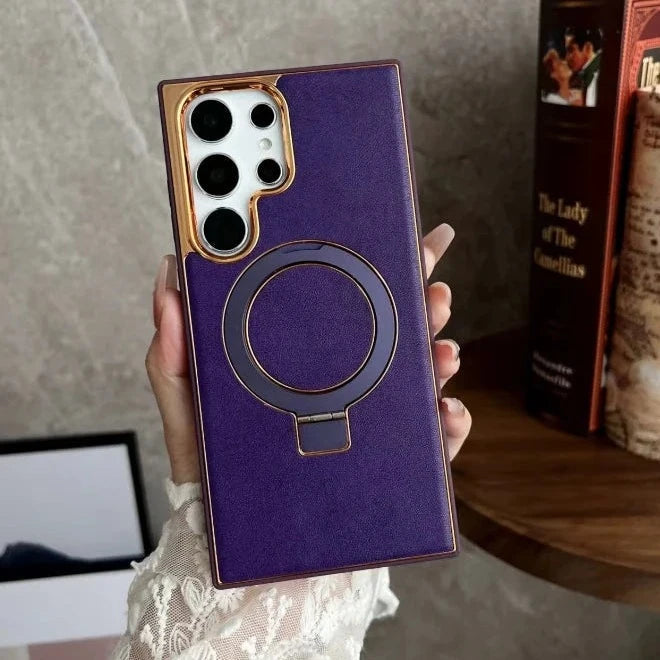 Luxury Plating Magnetic Bracket Shield Case