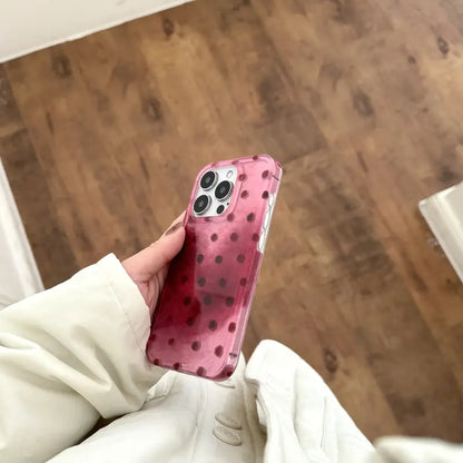 Glossy Polka Dot Heart Case