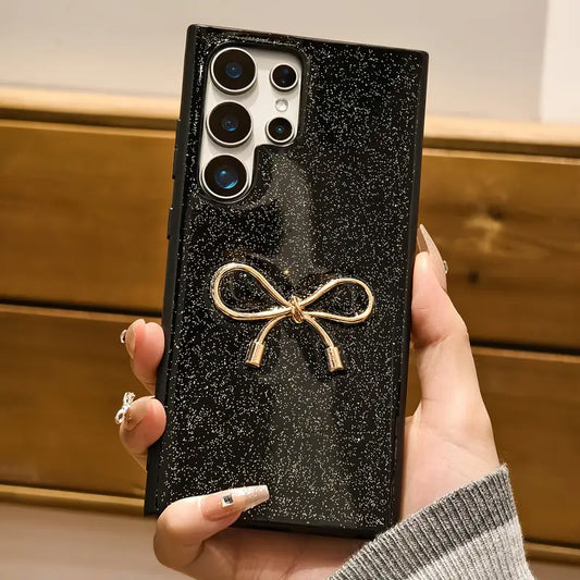 3D Bow Shiny Protective Phone Case - Samsung