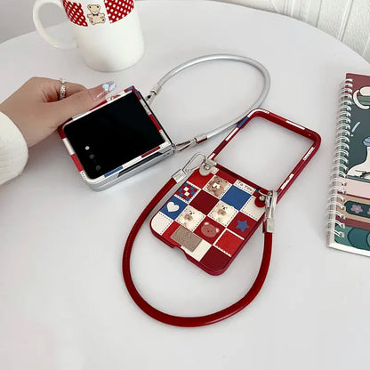 Cute Trendy Bear Lanyard Case - Samsung