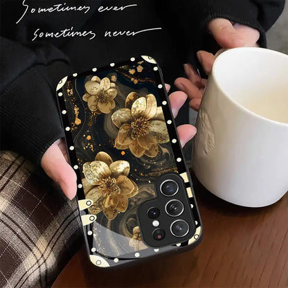 Opulent Golden Petal Luxe Case - Samsung