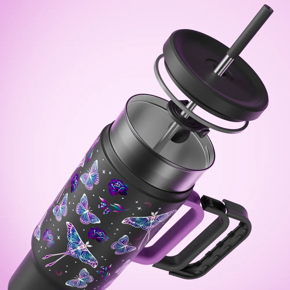 Cosmic Dark Fairy Wings Tumbler