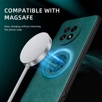 Sleek Faux Leather Cyan Case - OnePlus