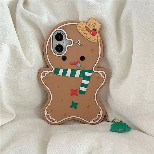 Cute 3D Gingerbread Man Case