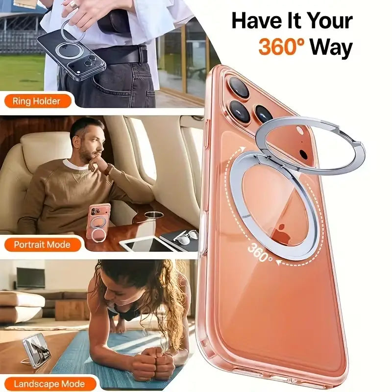 Elegant Magnetic Ring Protector Case