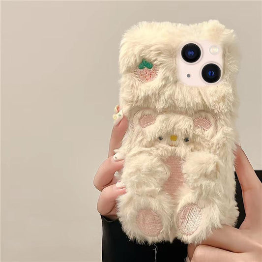 Trendy Plush Bear Phone Case