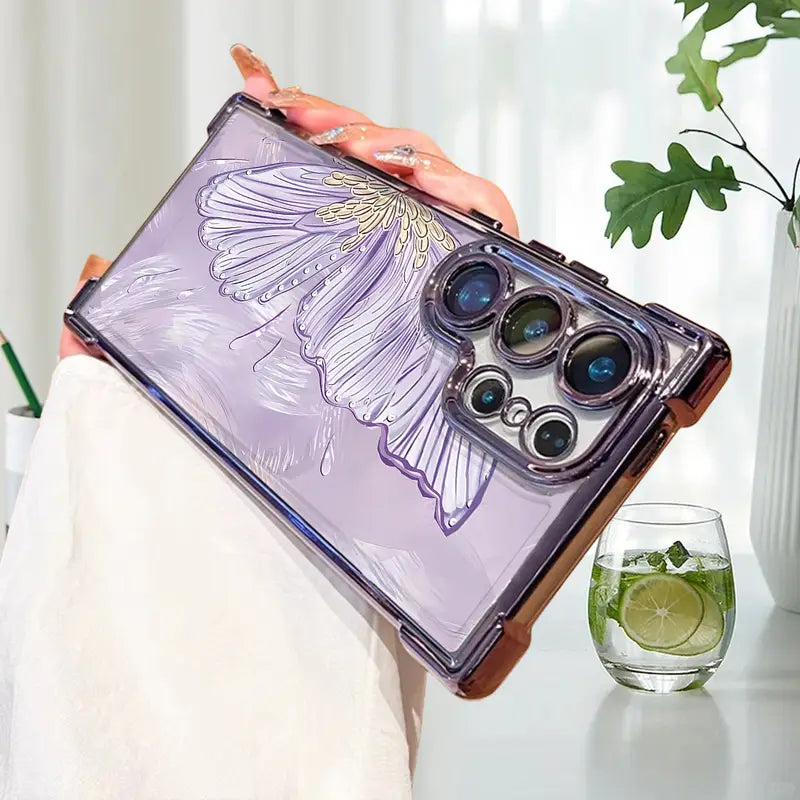 Half Winged Butterfly Glam Case - Samsung