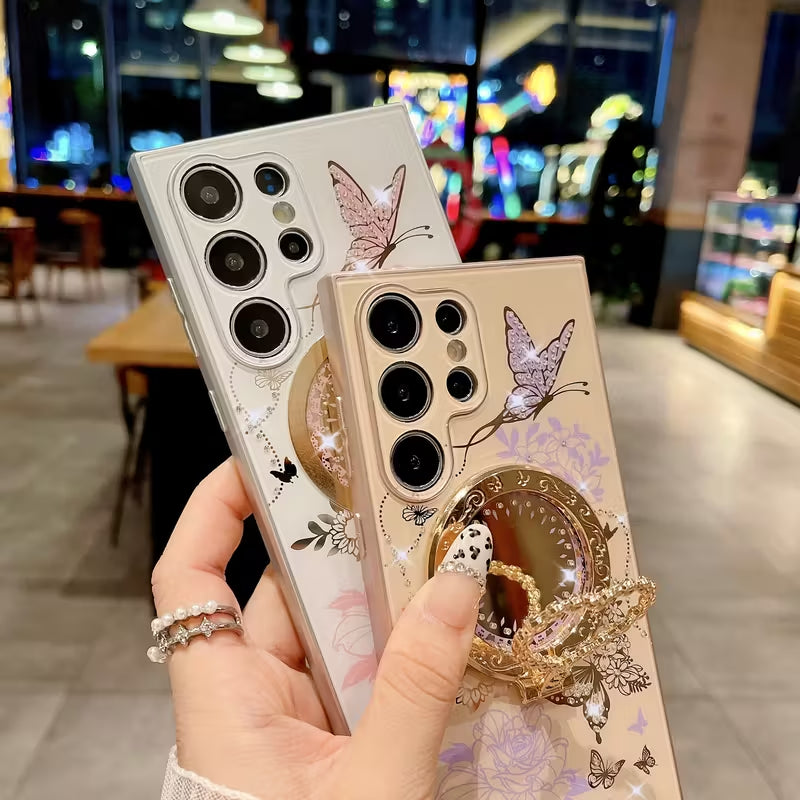 Butterfly Aura Floral Ring Case