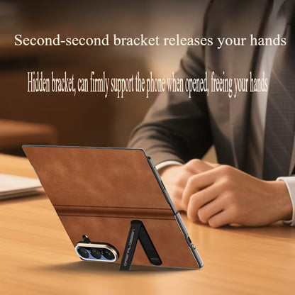 Galaxy Z Fold Series Business Class Flex Leather Kickstand Case
