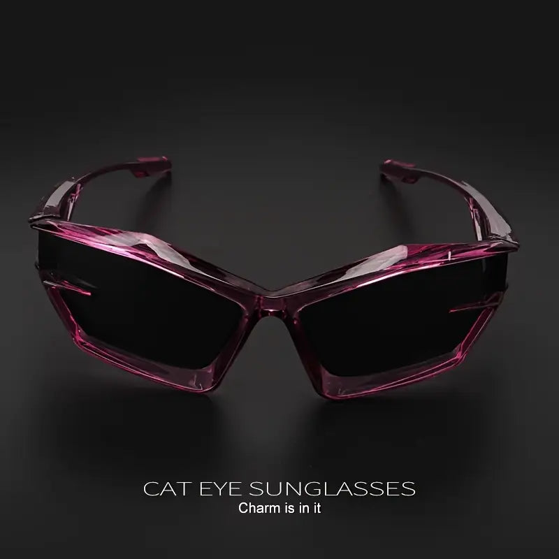 Sleek Crystal Cat-Eye Sunglasses