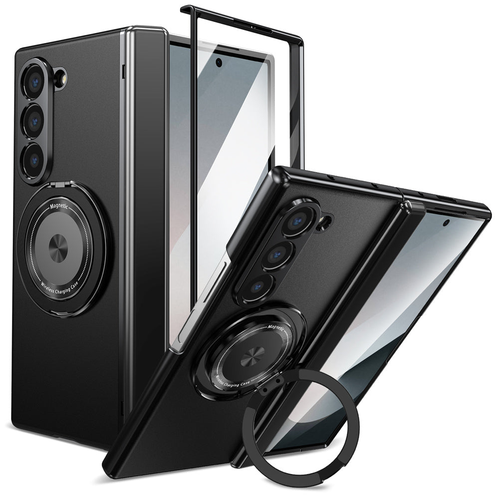 Galaxy Z Fold6 Elegant Magnetic Ring Holder Case
