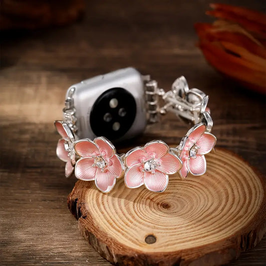 Elegant Flower Bracelet Strap for Apple Watch