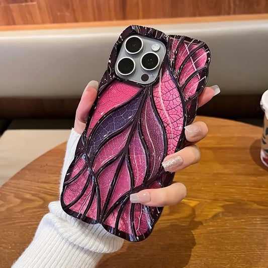 Leaf Texture Plating Case