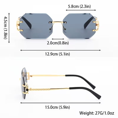 Noir Hex Luxe Golden Arm Sunglasses