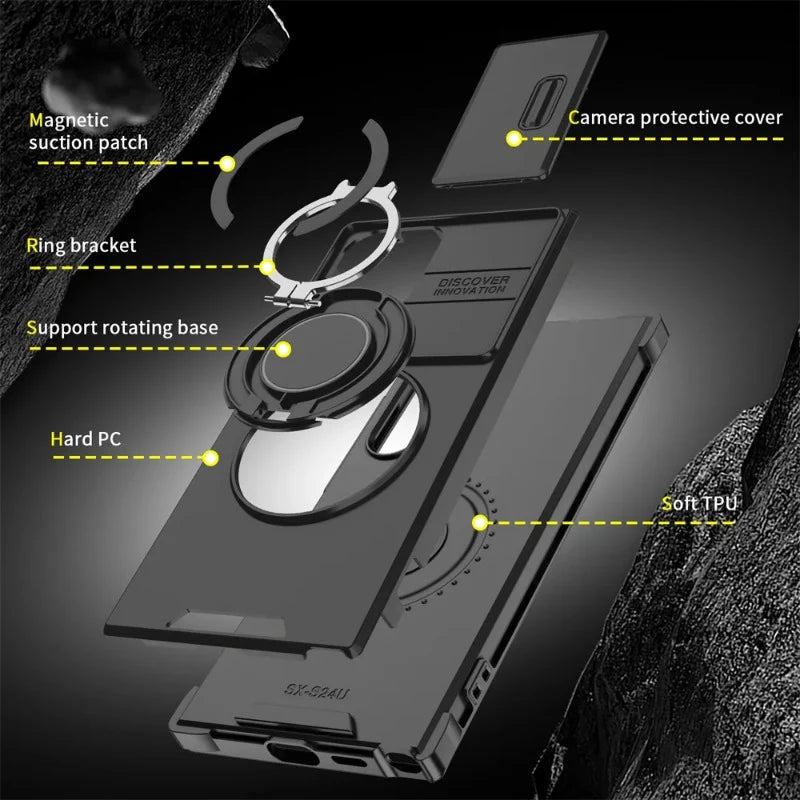 Innovative Slide Camera Magnetic Stand Case - Samsung