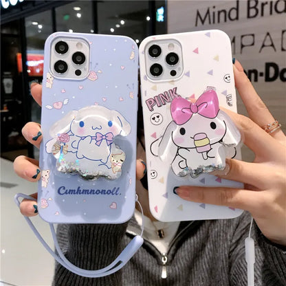 Sparkling Cinnamoroll Sanrio Quicksand Case - iPhone