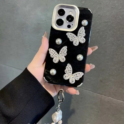 Elegant Rhinestone Butterfly Bling Case
