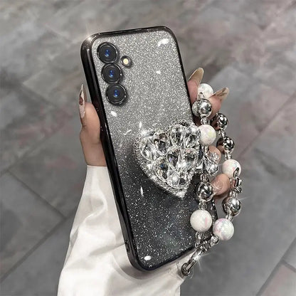 Heart Glow Pearl Phone Case - Samsung