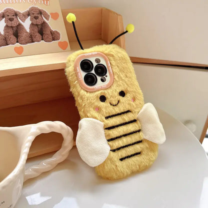 HoneyBee Hug Plush Phone Case