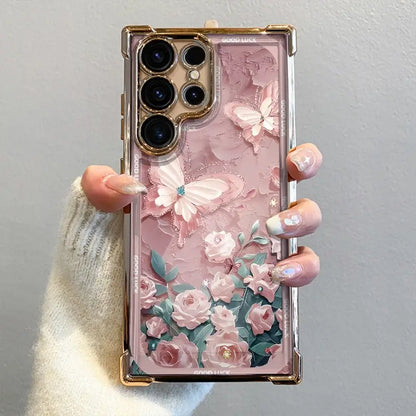 Butterfly Blush Sparkle Phone Case - Samsung