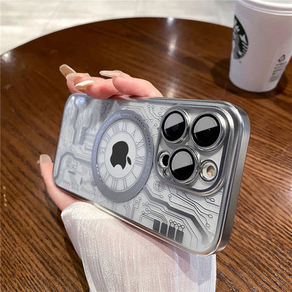 Electric Circuit Design Transparent Case - iPhone