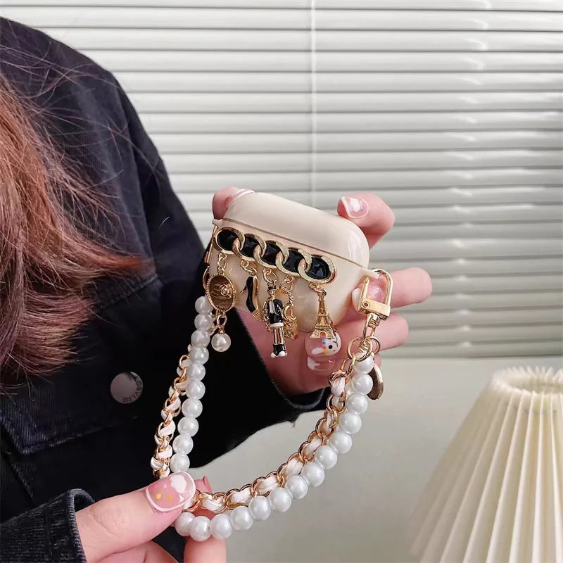 Luxury Pearl Chain AirPods Case