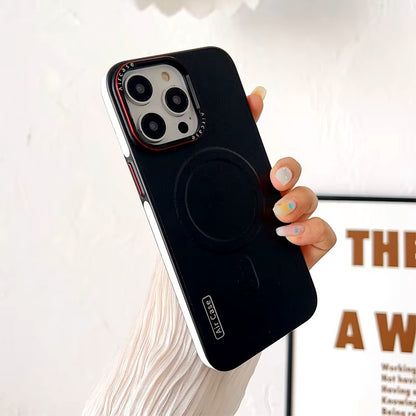 Classy Matte Leather Magnetic Case - iPhone