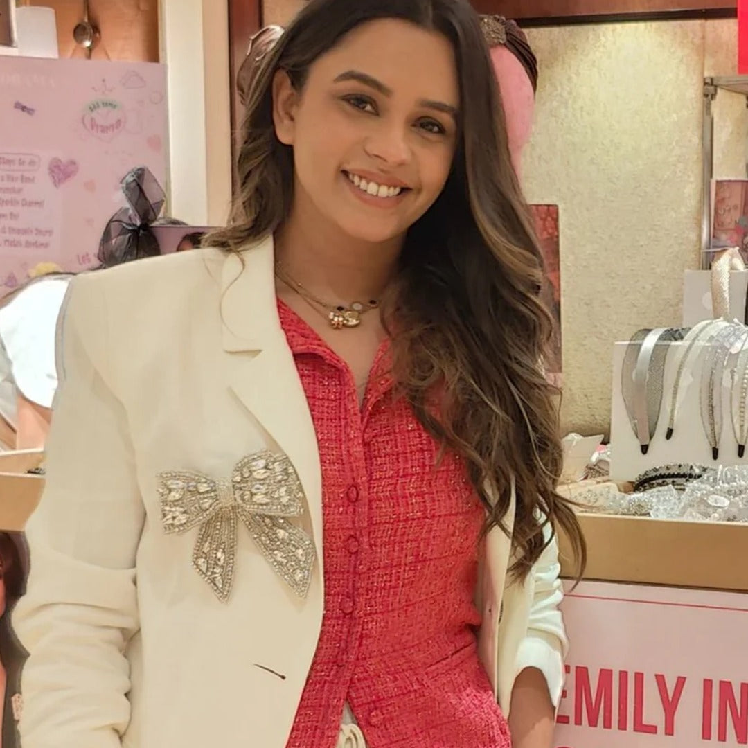 Dazzling Hair Bow Barrette with Silver Crystals