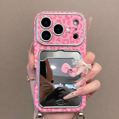 Kitty Paws Leopard Mirror Phone Case