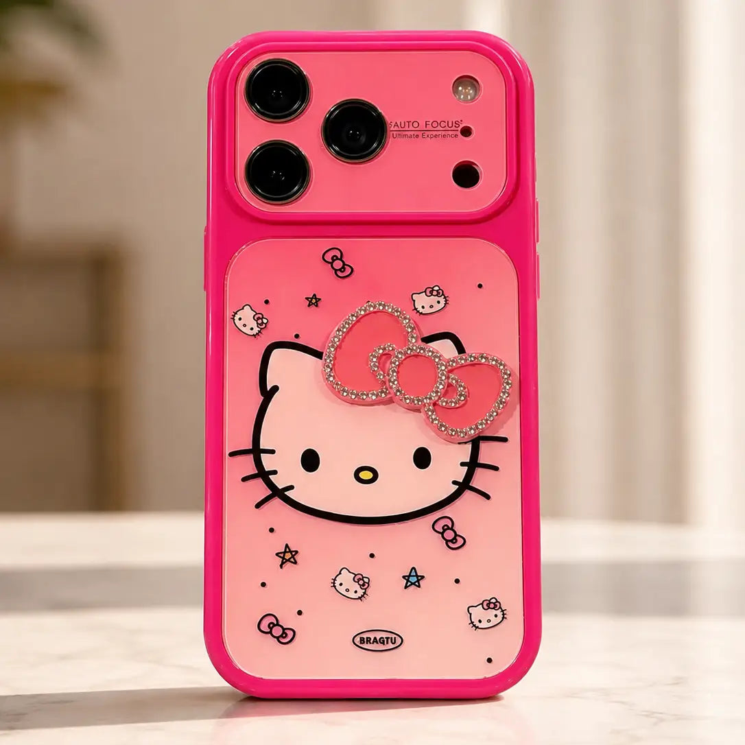 Sparkling Blush Kitty Bow Case