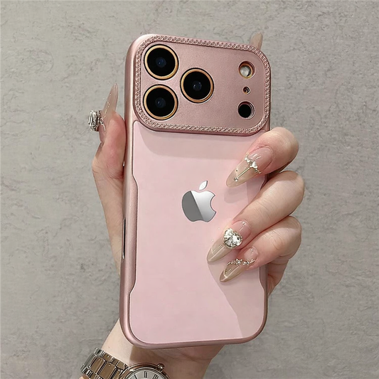 Blush Velour Diamond Camera Shine Case