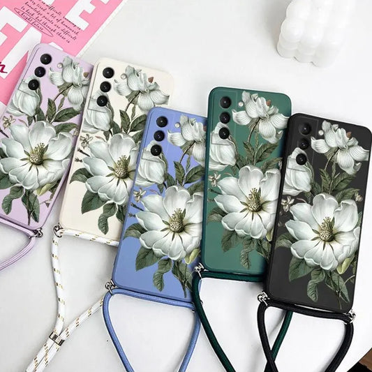 Wildflower Whimsy Case with Crossbody Lanyard - Samsung