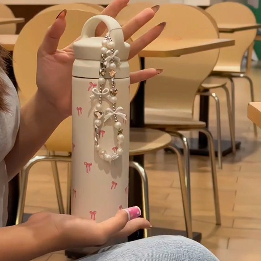 Elegance Bow Charm Stainless Steel Tumbler