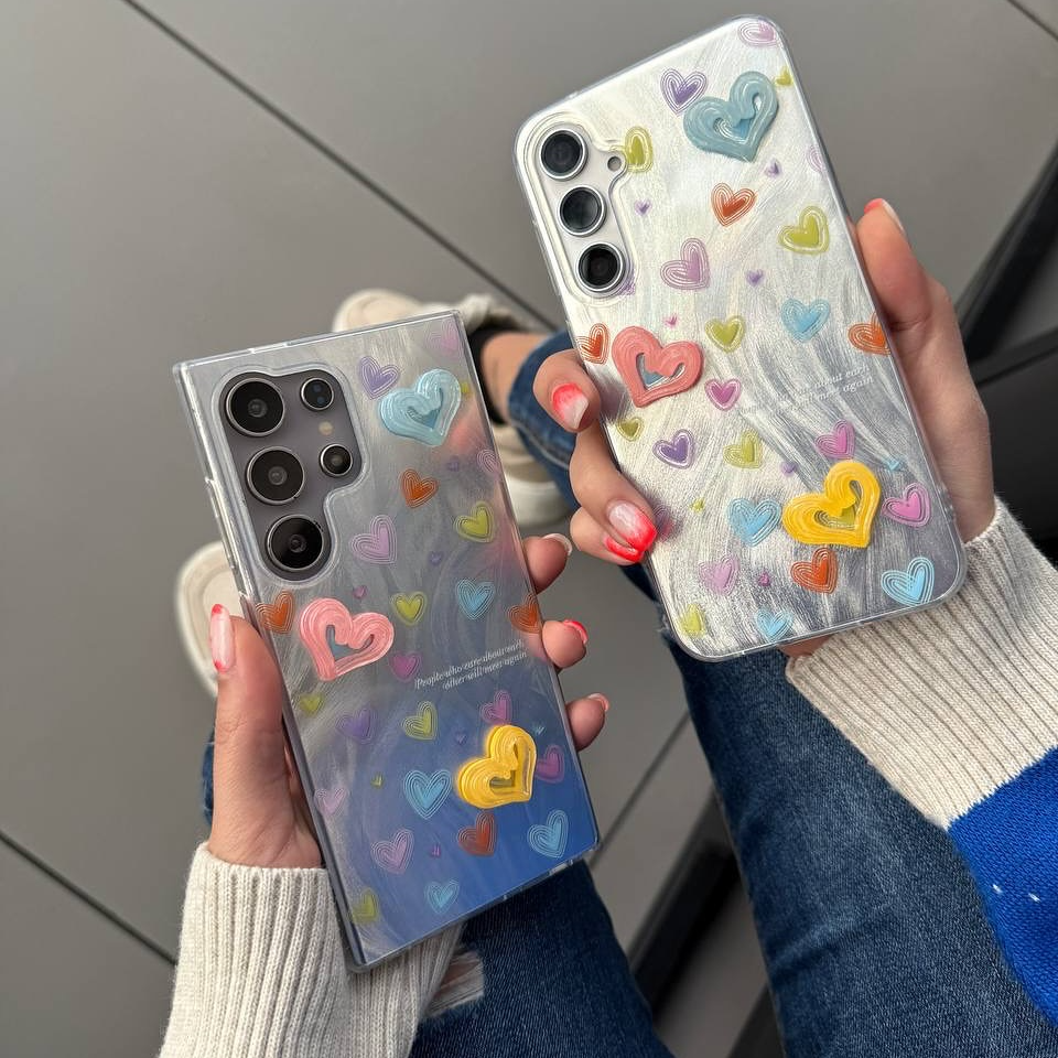 Cute Candy-Colored Hearts Case - Samsung